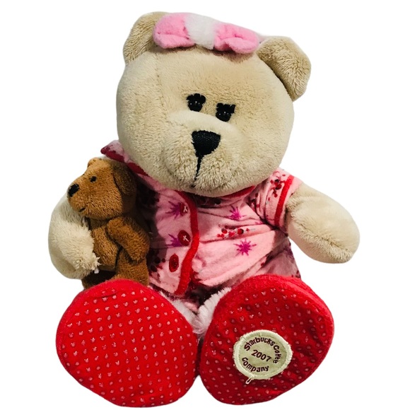 Starbucks Bearista Bear In Pajamas Limited Edition Plush Stuffed Coffee Bear - Picture 2 of 6